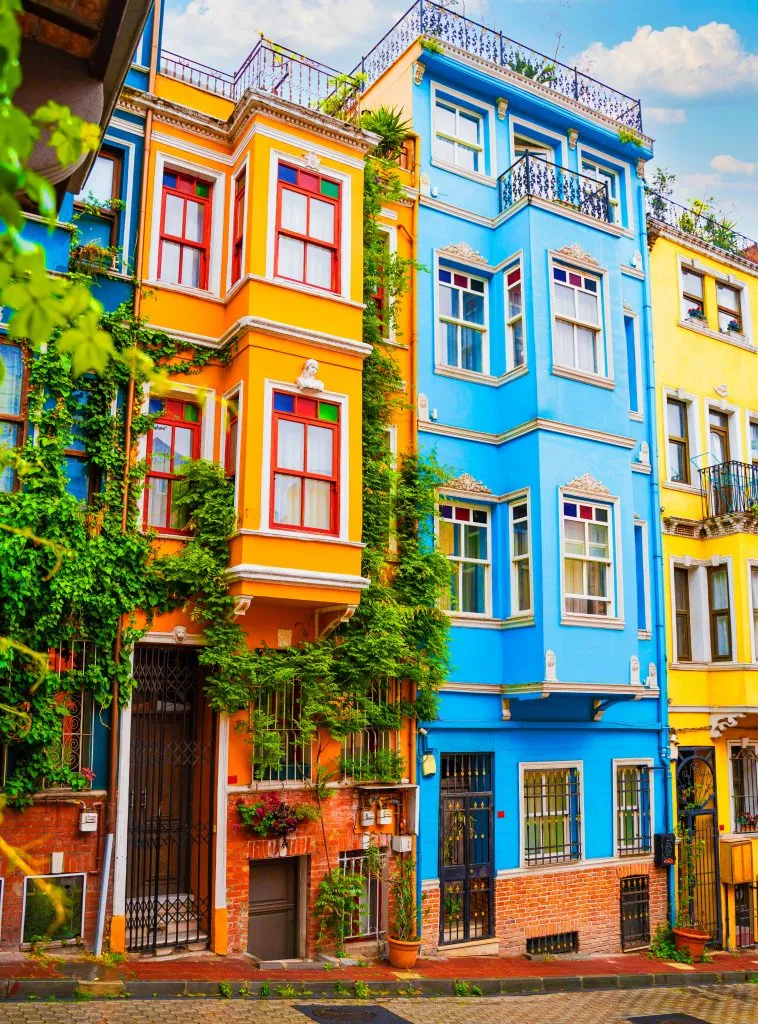 colorful houses in balat istanbul