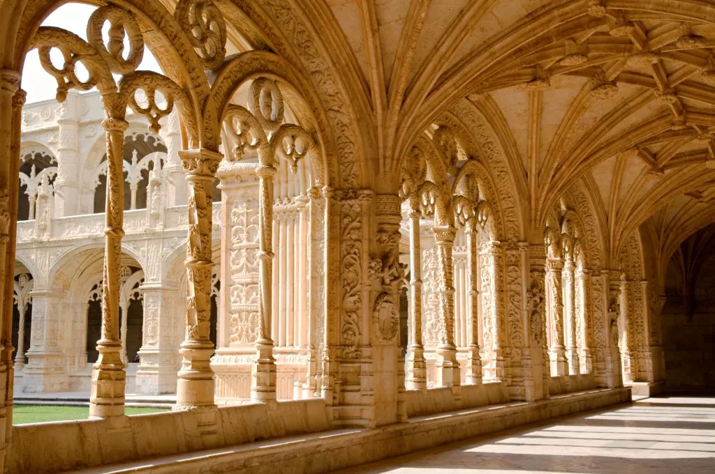 detailed cloisters of the jeronimos monastery, one of the best things to do in lisbon winter