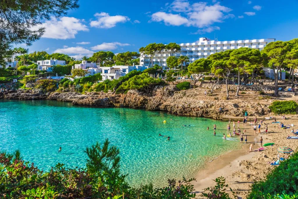 cala esmeralda beach in mallorca spain