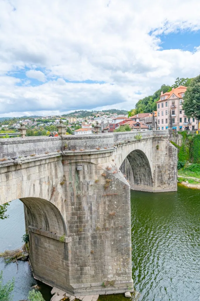view of ponte de sao goncalo from the shore, one of the best things to do amarante portugal