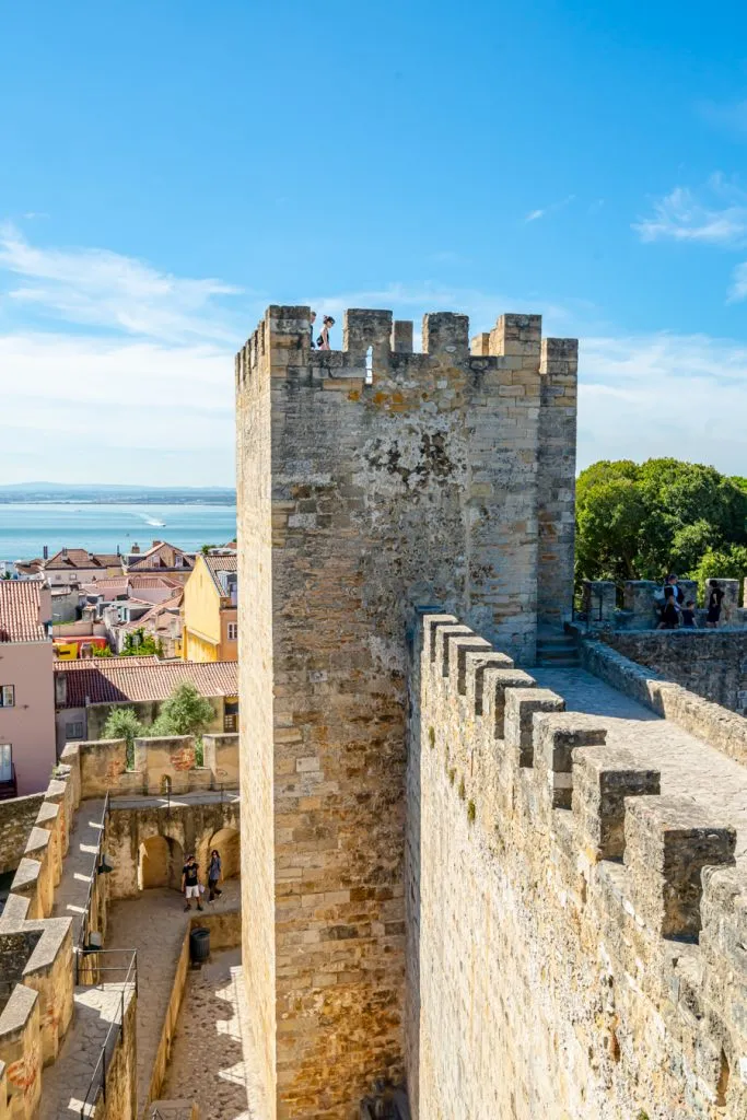ramparts of sao jorge castle, a great way to start 3 days in lisbon itinerary
