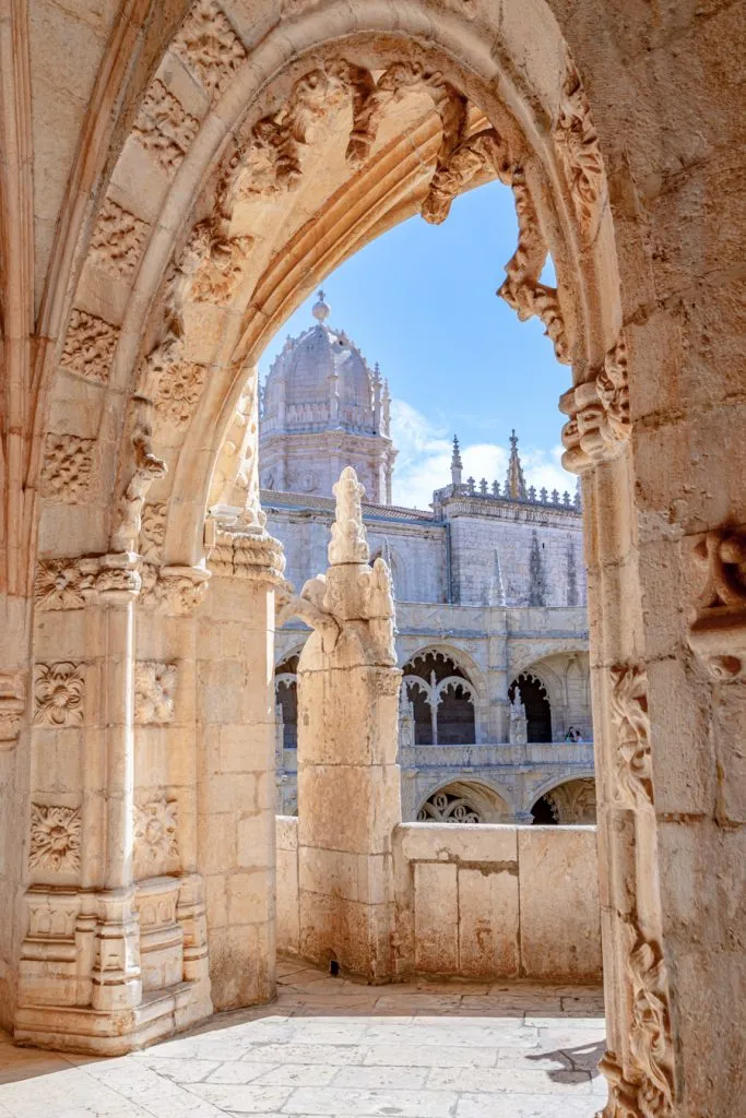 cloisters of jeronimos monastery, one of the top attractions to see when visiting lisbon portugal