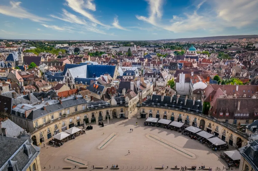 view of liberation square from the tower of phillip the good