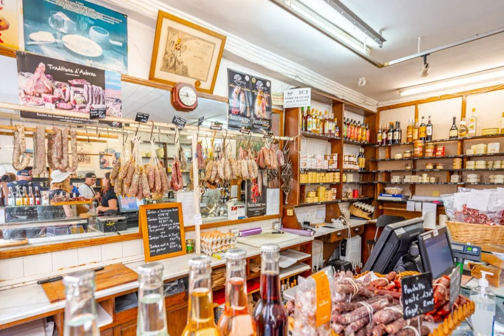 interior of cured meat shop in le marais paris