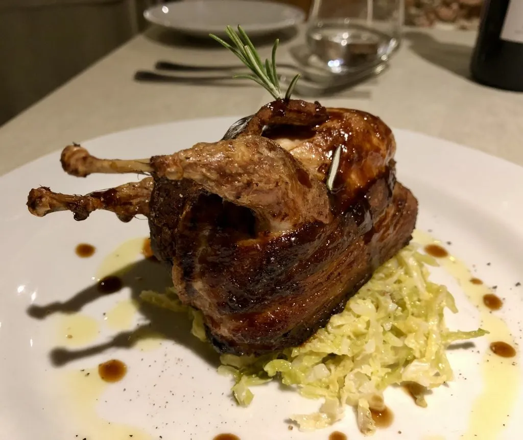plate of meat served as a secondo in a florence restaurant