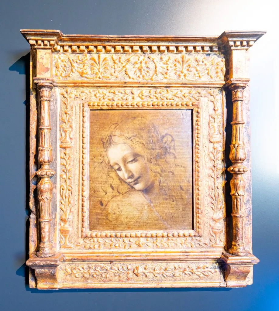 close up of a da vinci work hanging in the parma national gallery, one of the best places to visit in parma emilia romagna