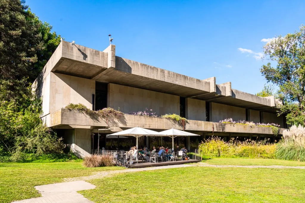 building in the gardens of the calouste gulbenkian museum lisbon secret places