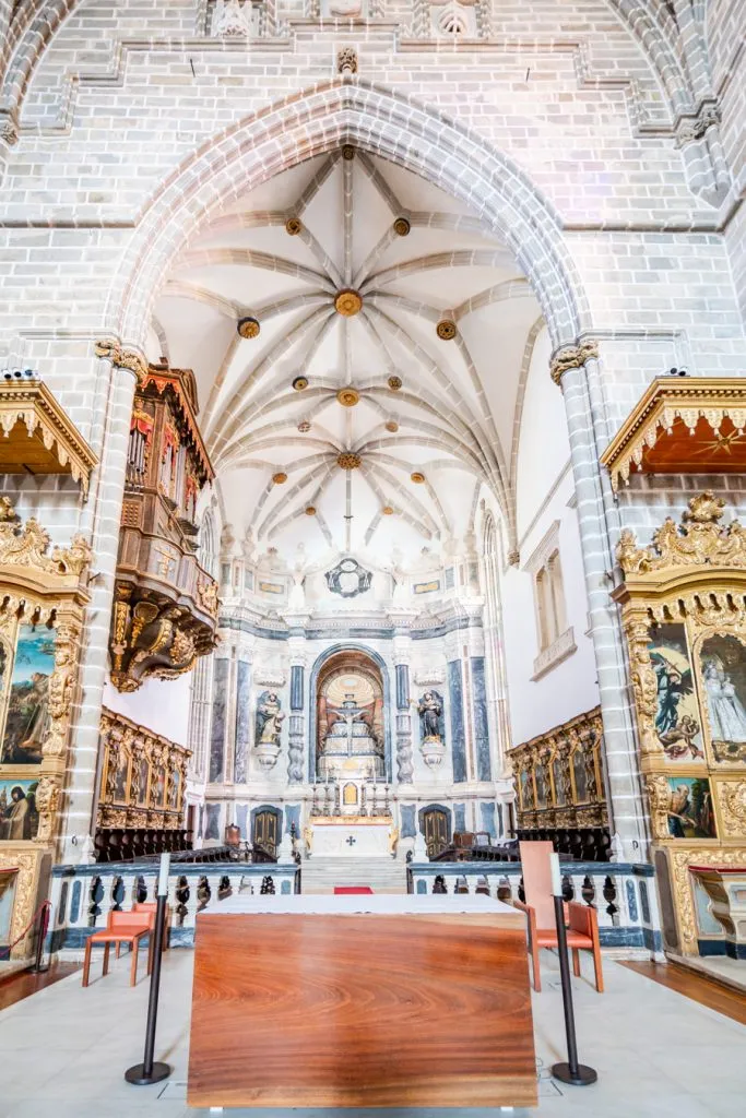 gothic style altar at church of sao francisco, one of the best things to do in evora portugal