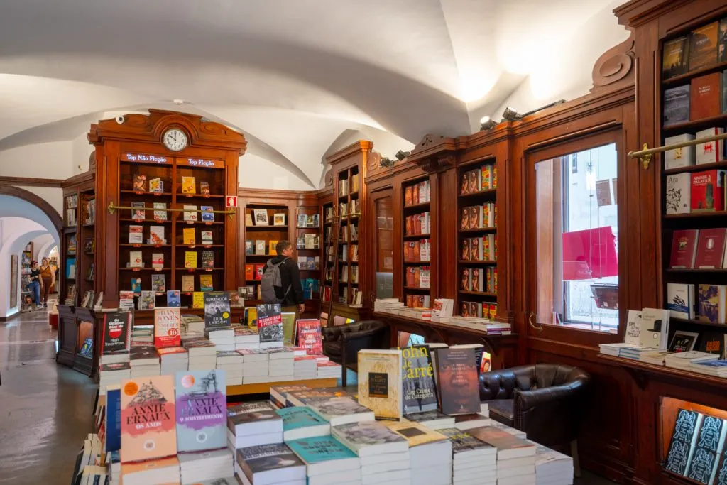 interior of livraria bertrand lisbon oldest bookstore in the world