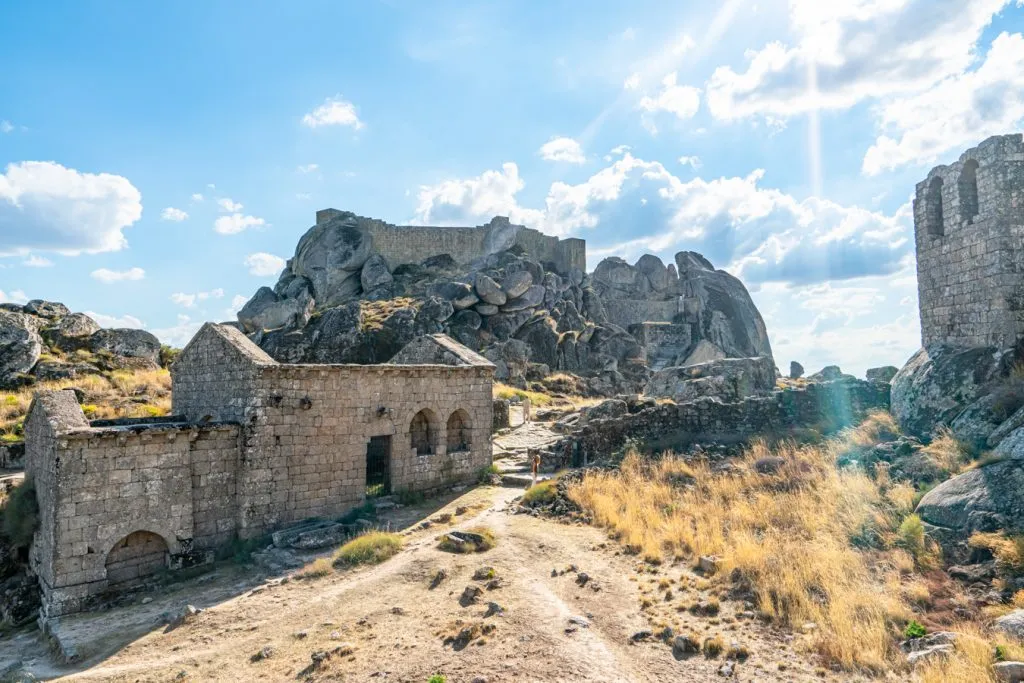 view of monsanto castle from outside the walls