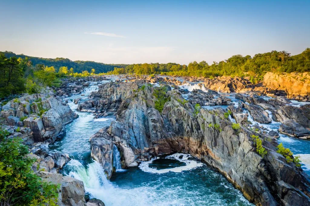 rapids of great falls park as seen from overlook