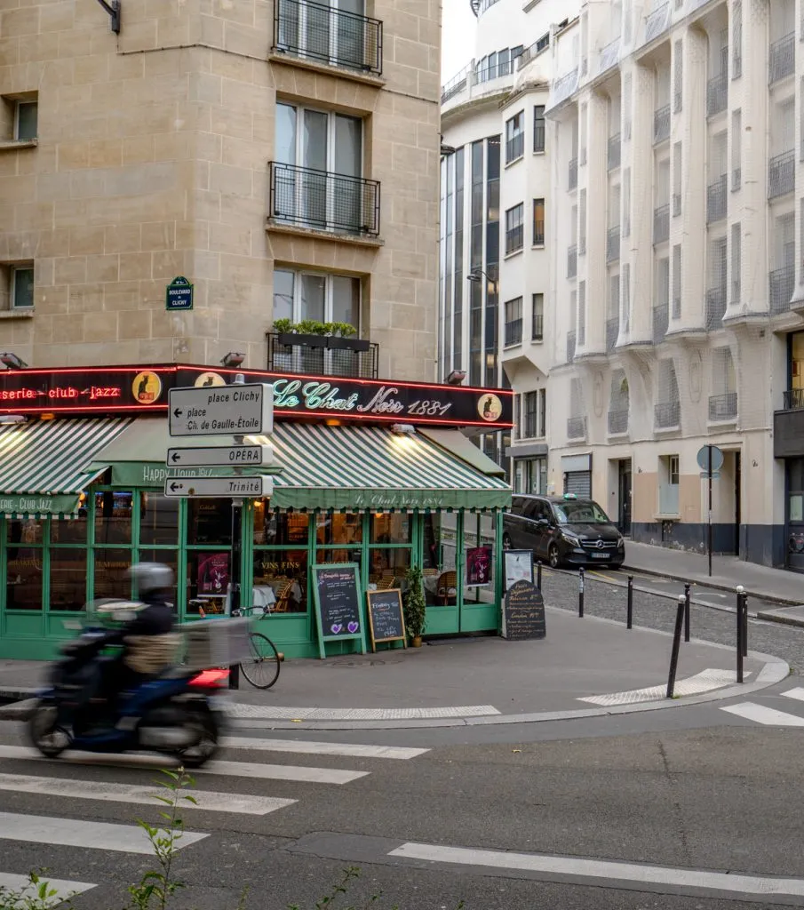 facade of the current le chat noir, one of the popular things to do near montmartre paris