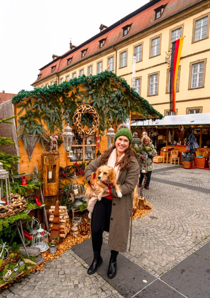 kate storm and ranger storm at a christmas market in bamberg bavaria germany