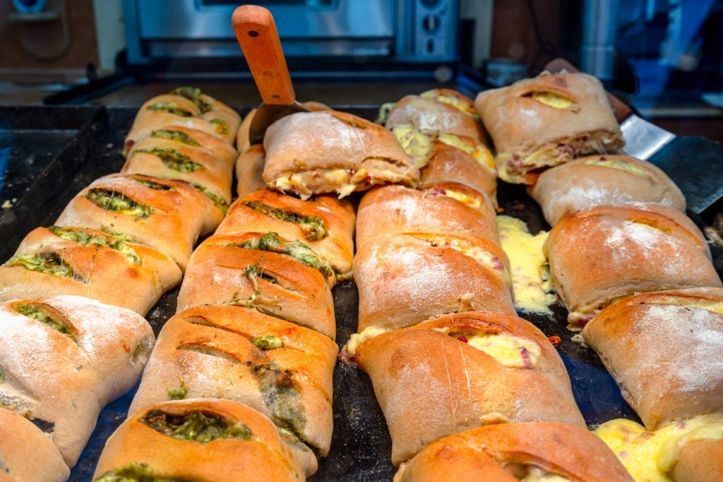display of handbrot for sale at an advent market in bamberg germany during christmas season in bavaria
