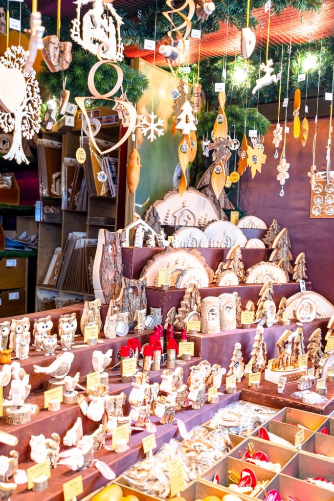 decor for sale at a bavaria christmas market