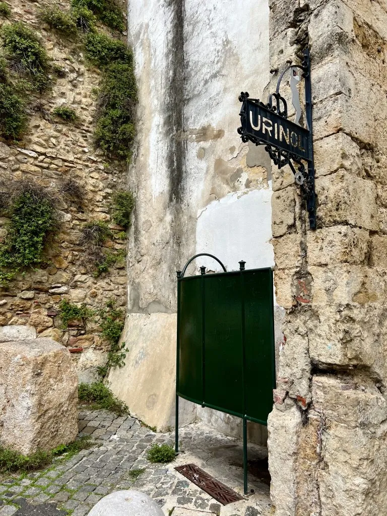 public urinal in castello lisbon portugal