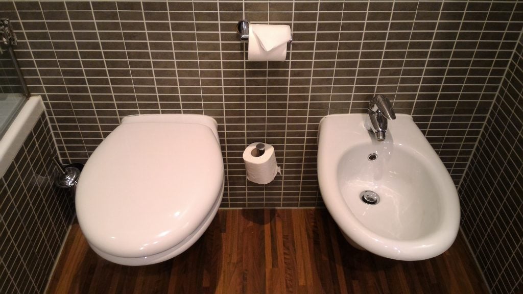 bidet and toilet in europe situated right next to each other