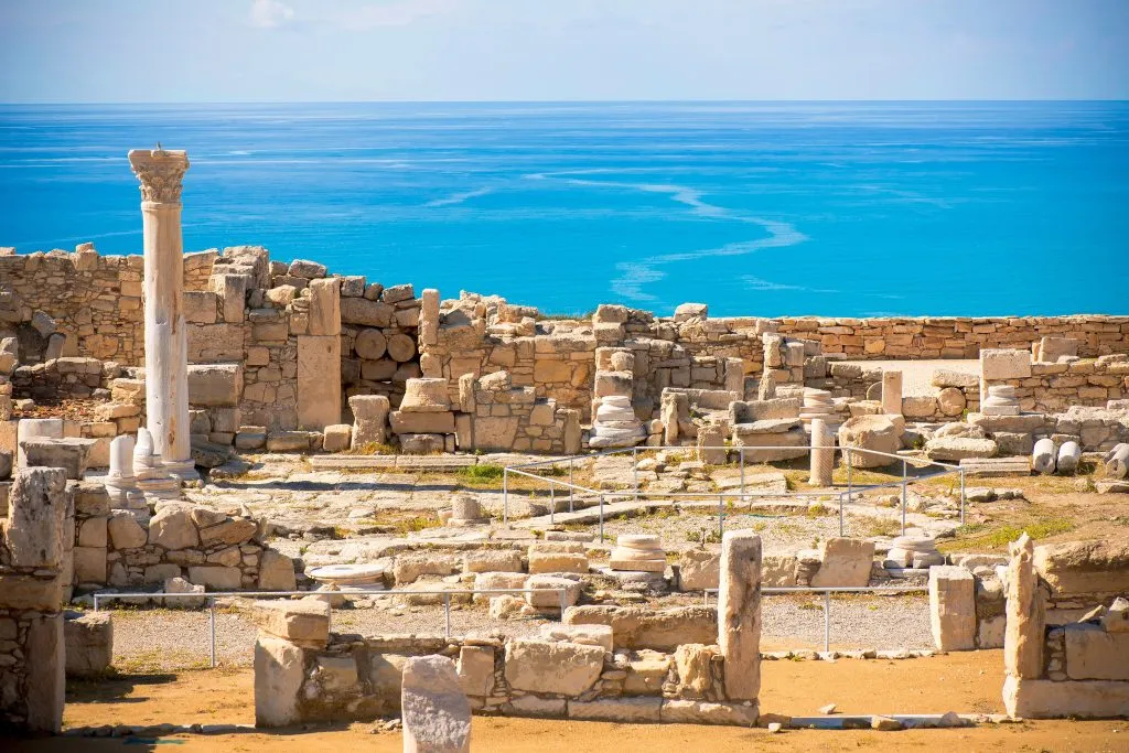 archaeological ruins temple of kourion in paphos, one of the best beach cities in europe
