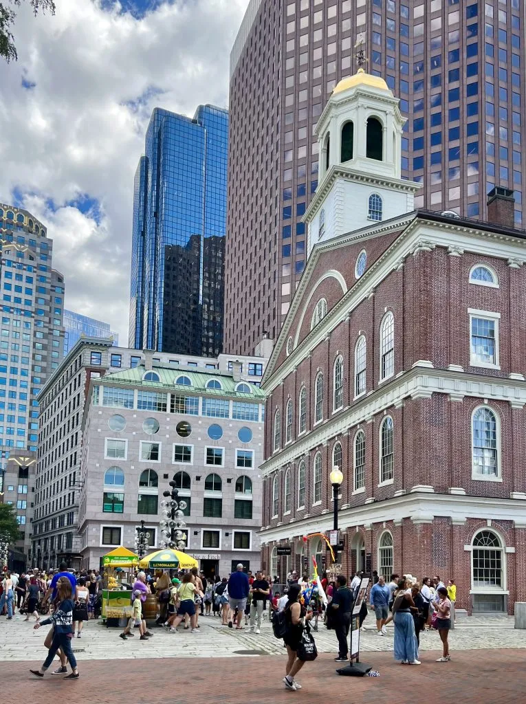 front facade of faneuil hall marketplace as seen during one day in boston itinerary