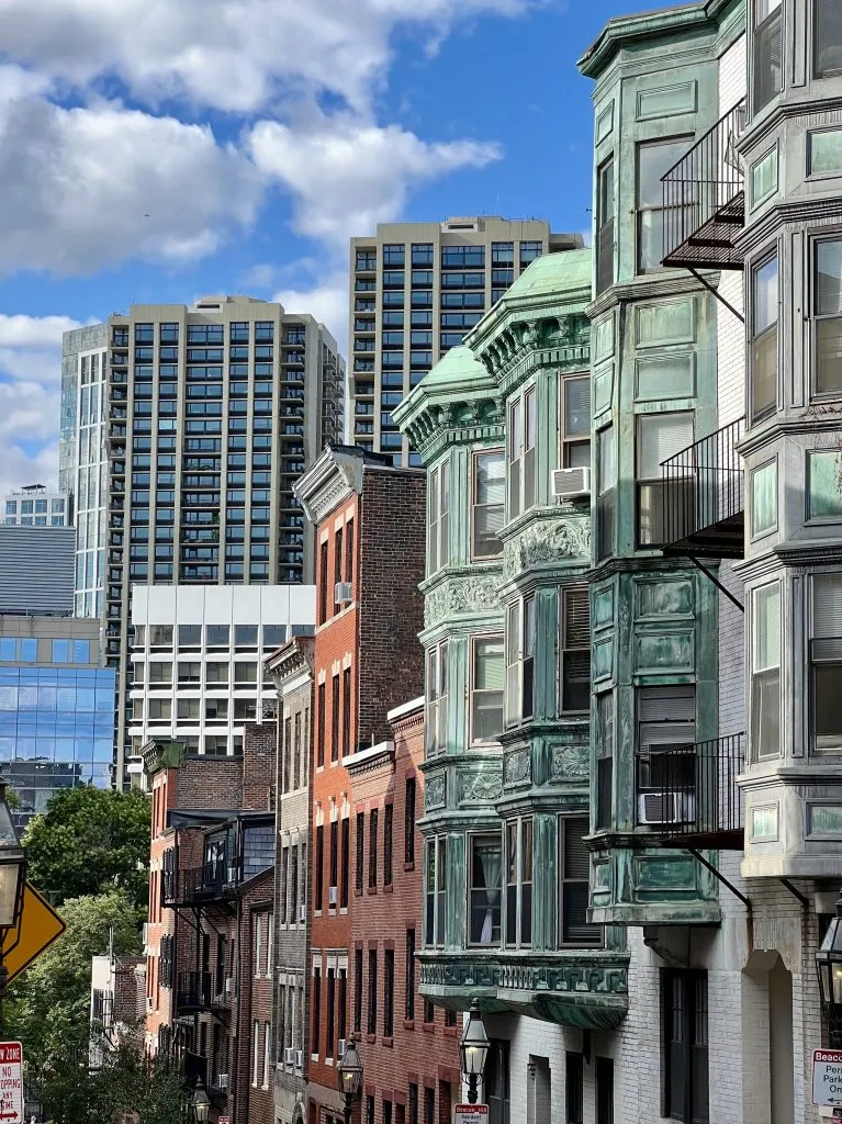 combination of historic and modern architecture in downtown boston massachusetts