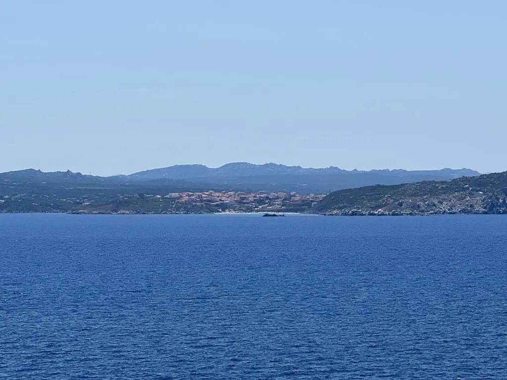 view of sardinia from grimaldi lines ferry