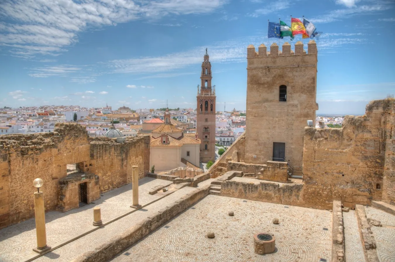 main courtyard of the carmona alcazar, one of the easy day trips from seville spain