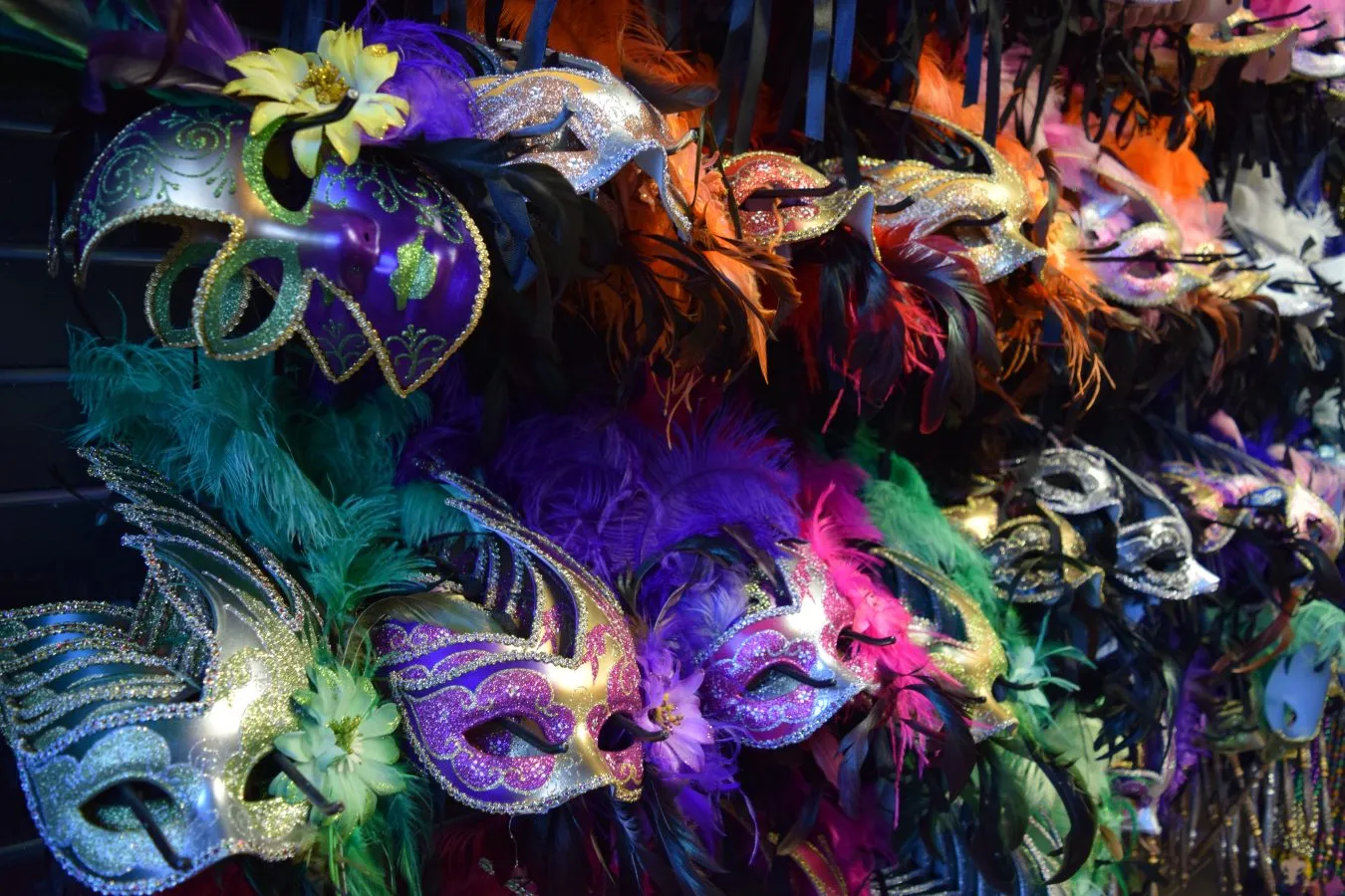 mardi gras masks for sale as gifts from new orleans shopping guide